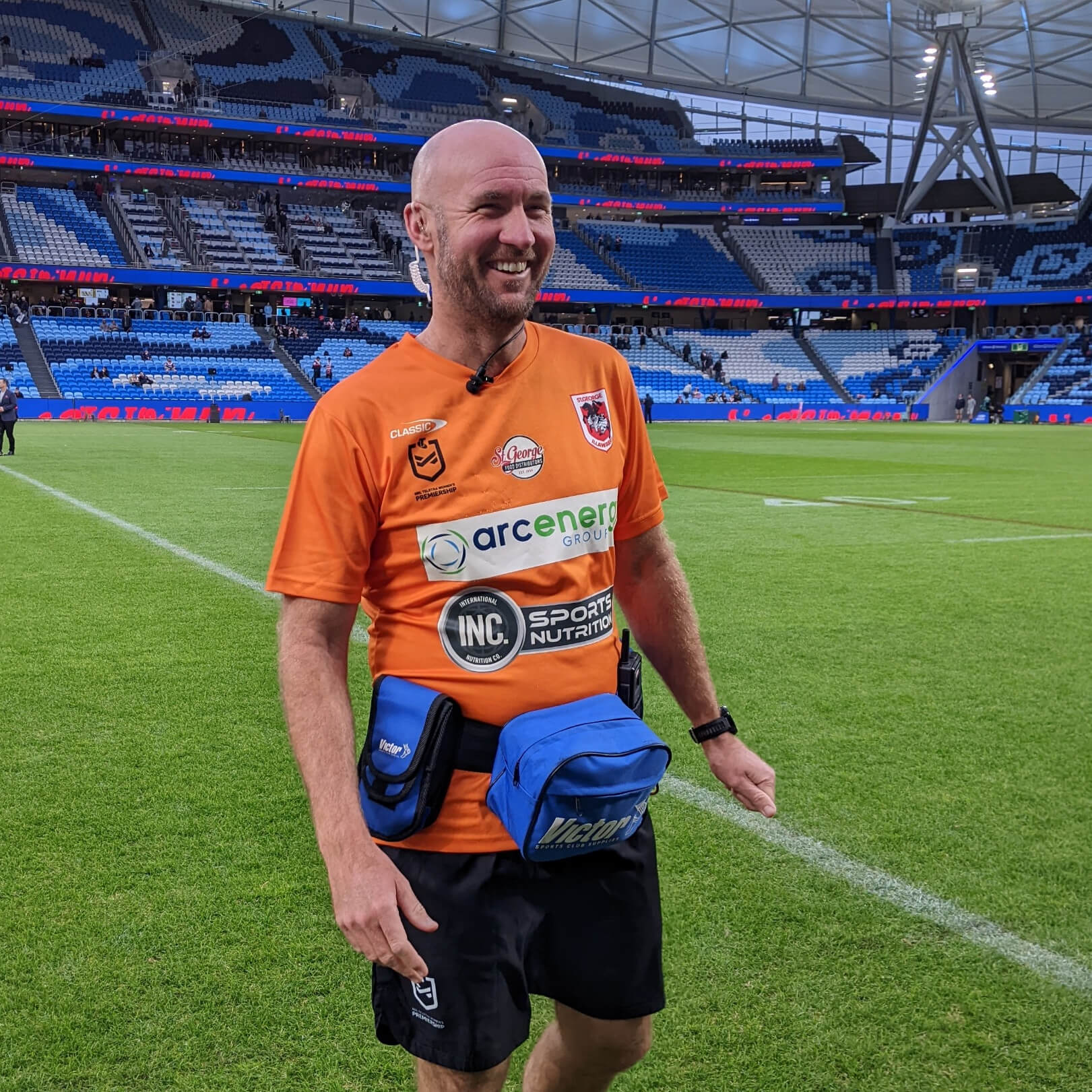 Mick Baines with the St George Illawarra Dragons NRLW side
