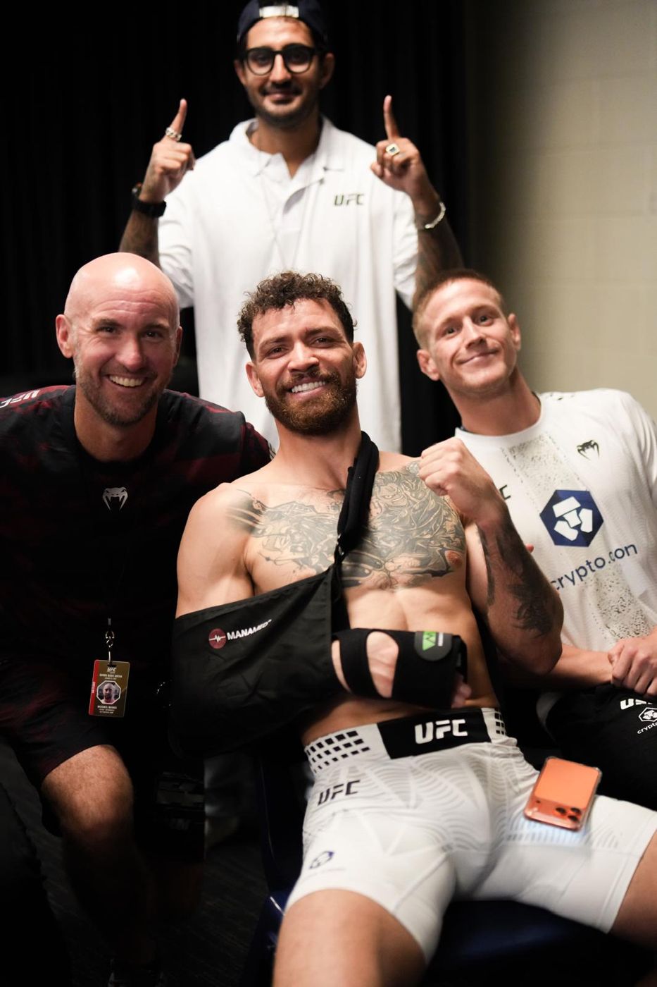 Team backstage.